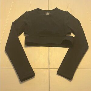 All things golden/Crop top w waist band/black/small